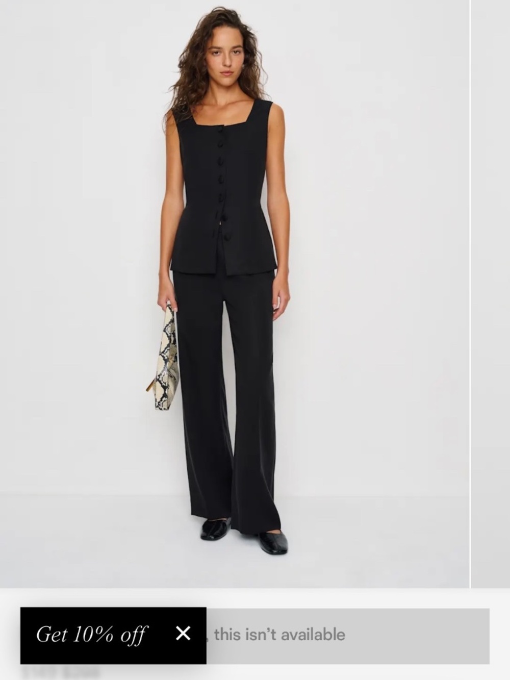 Reformation Maren Two Piece Black - Size 4